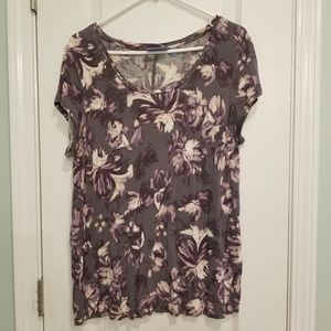 Grey and purple soft tee